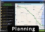 Pre-plan your truck route on the laptop computer