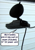 Windshield mounted drive recorder (car and truck black box camera)