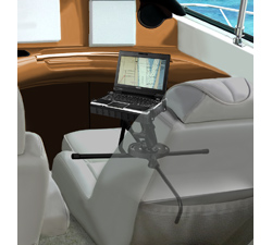 Laptop mount easy removable for slip seat truck driver