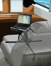 Portable laptop computer mount for slip-seat drivers