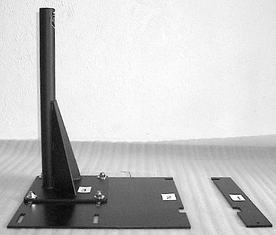 Laptop stand conversion base plate side view