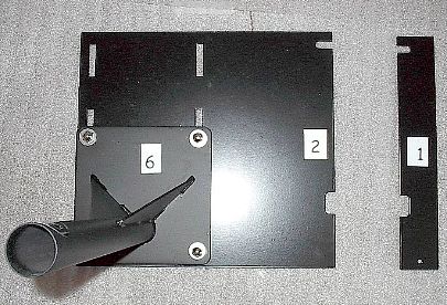 Universal "no-drill" laptop desk plate - alternate configuration