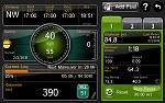 GPS truck tablet screen virtual dashboard with fuel and miles log