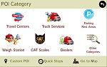 Truck stops and service search POI tool app