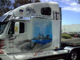 911 tribute paint semi truck