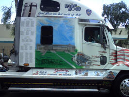 911 tribute paint truck