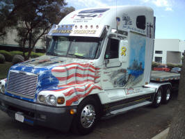 911 tribute paint truck