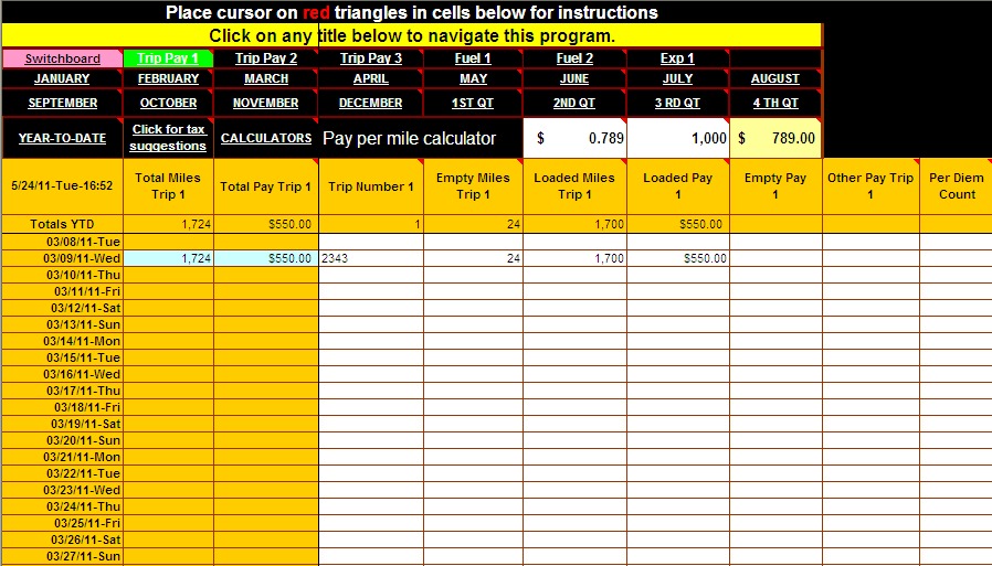 Owner Operator Expense Spreadsheet | Newatvs.Info